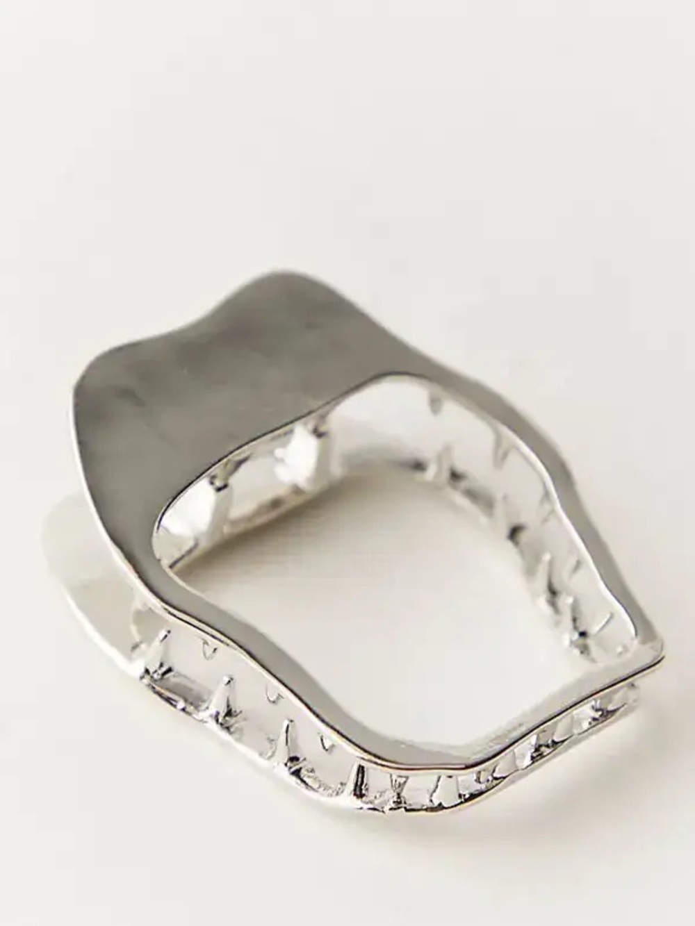 NWT FREE PEOPLE Hard Core Flat Claw Clip | Silver MSRP $18